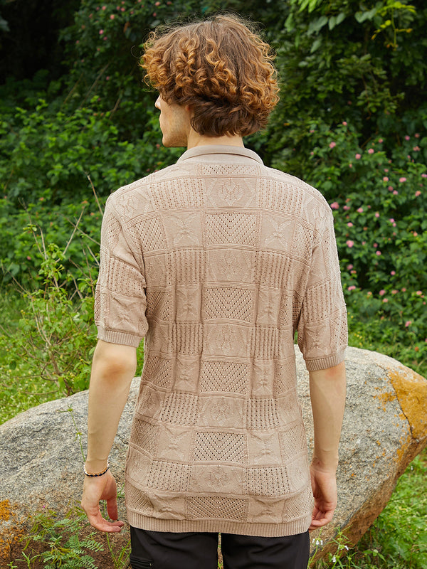 Patch-Knit Shirt