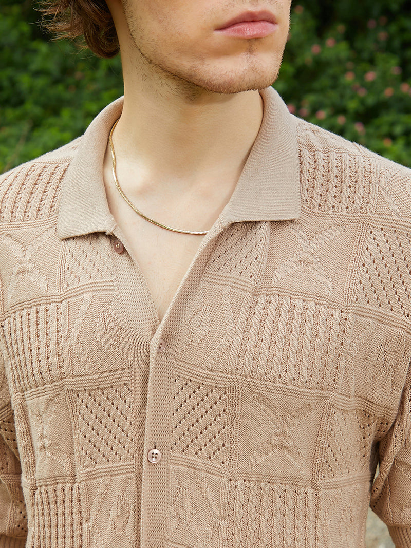 Patch-Knit Shirt