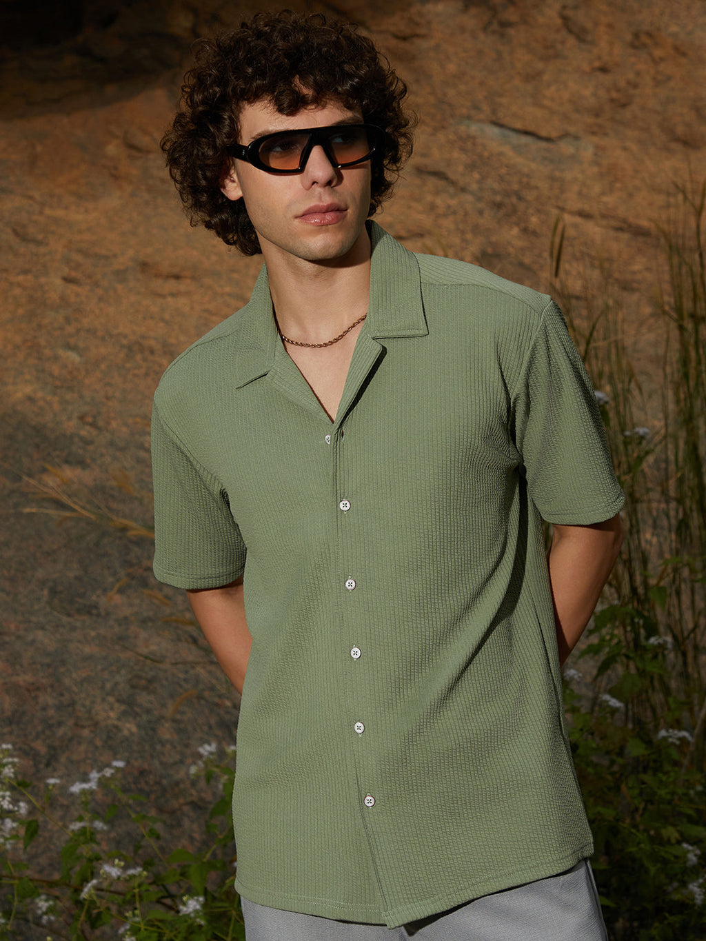 Rope-Ribbed Shirt
