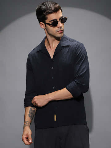 Textured-Cuban Shirt