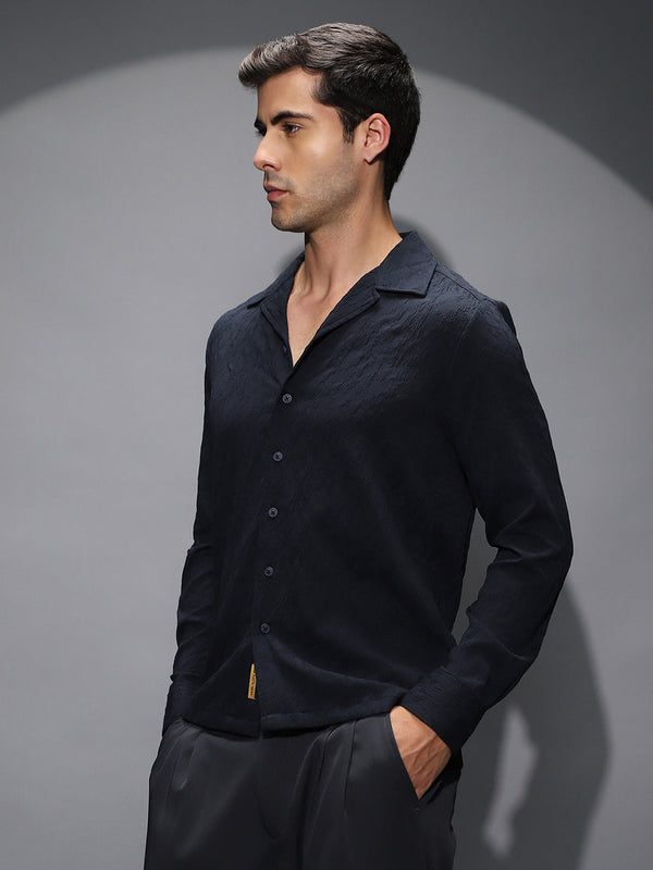 Textured-Cuban Shirt