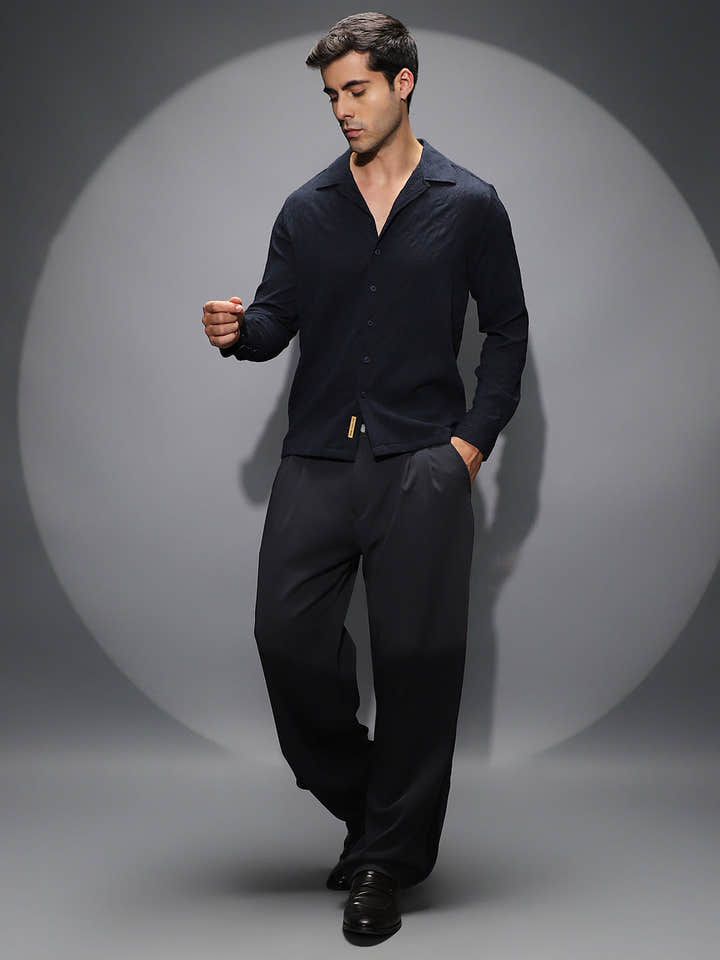Textured-Cuban Shirt