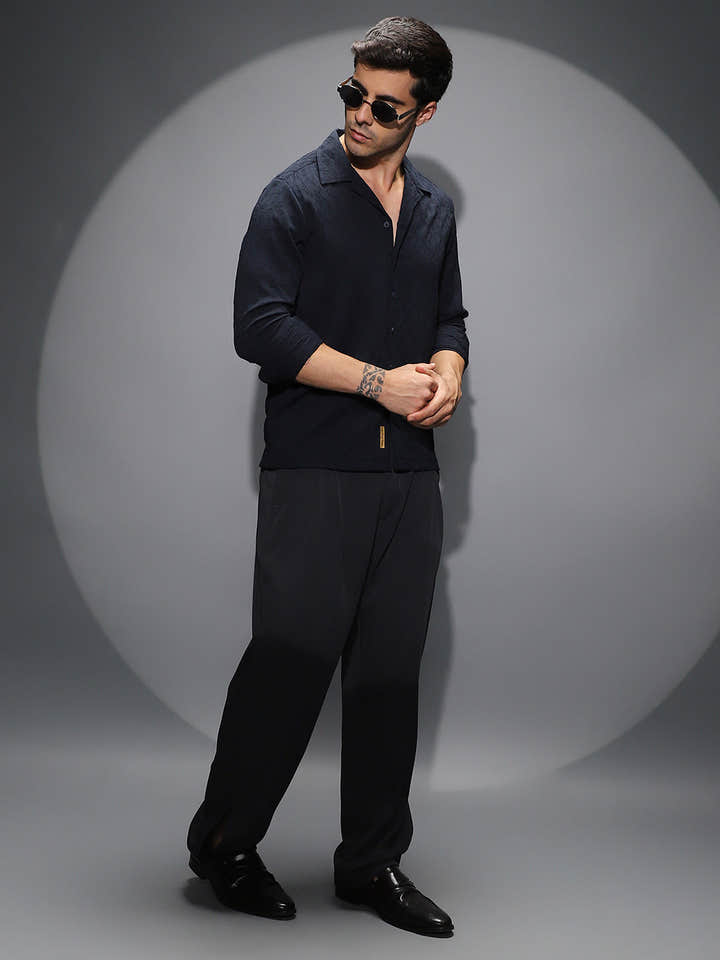 Textured-Cuban Shirt