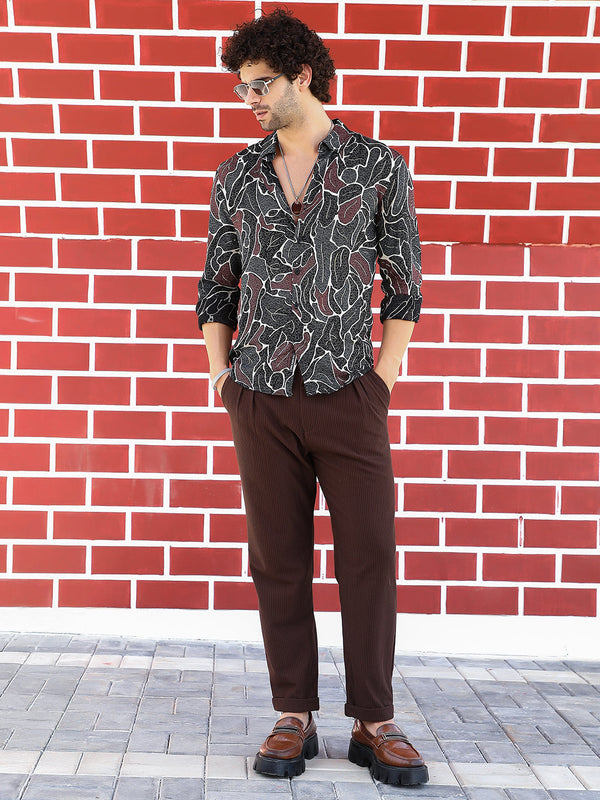 Speckled-Foliage Regular Shirt