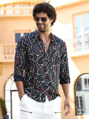 Speckled-Foliage Regular Shirt