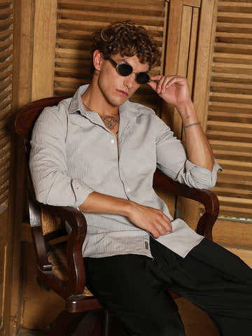 Grid-Check Tactile Shirt