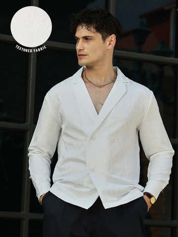 Double-Breasted Moziac Shirt