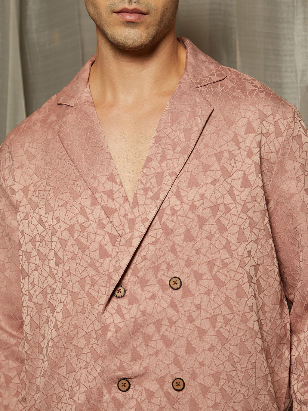 Double-Breasted Moziac Shirt