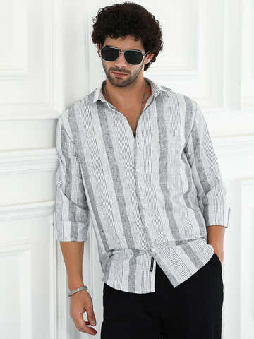 Pincandy-Striped Regular Shirt