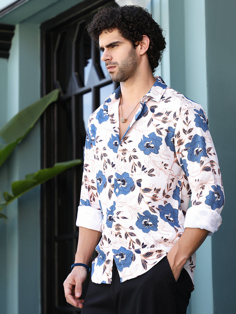 Vivid-Bloom Tactile Shirt