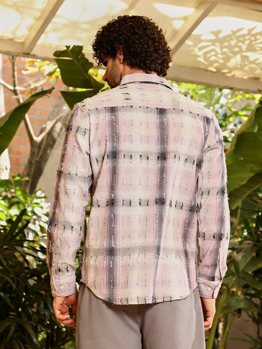 Distressed-Check Shirt