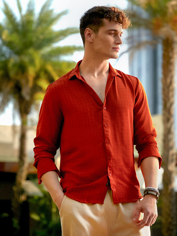 Cubic-Woven Regular Shirt