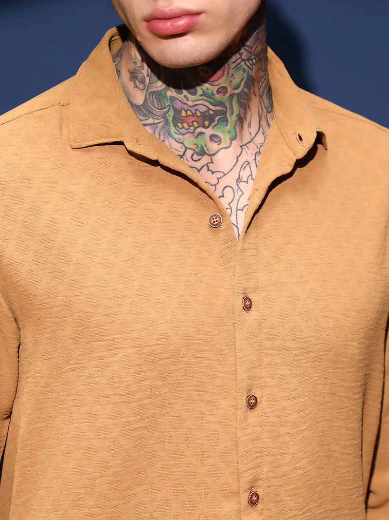 Rhombus-Texture Shirt