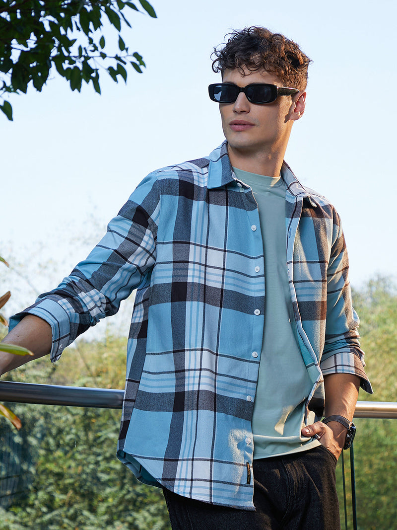 Maxi-Plaid Relaxed Shirt
