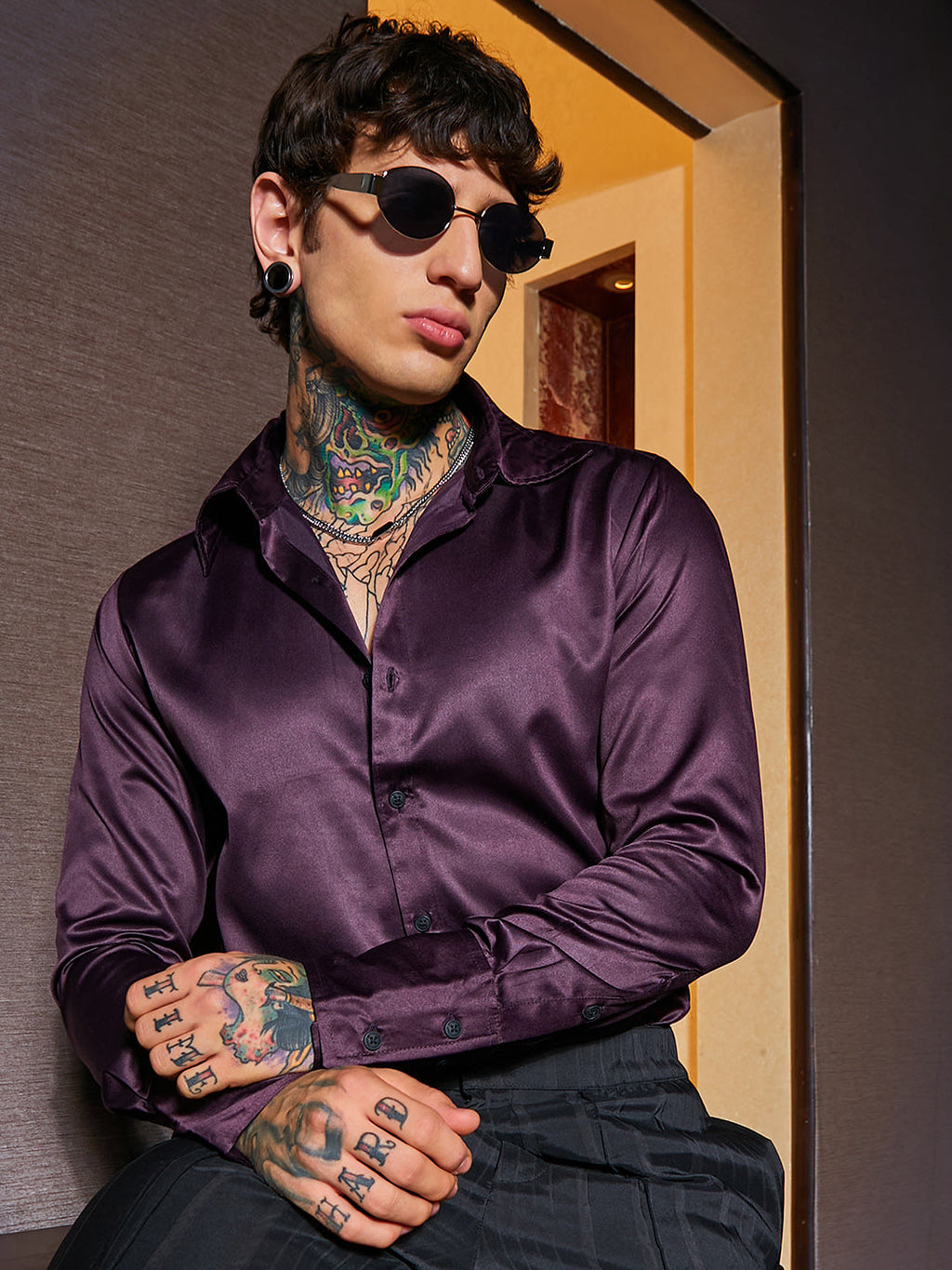 Solid Satin Shirt