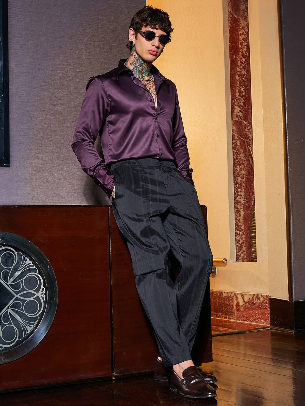 Solid Satin Shirt