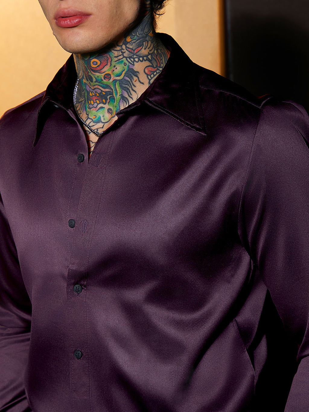 Solid Satin Shirt