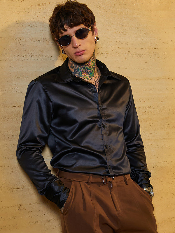 Solid Satin Shirt