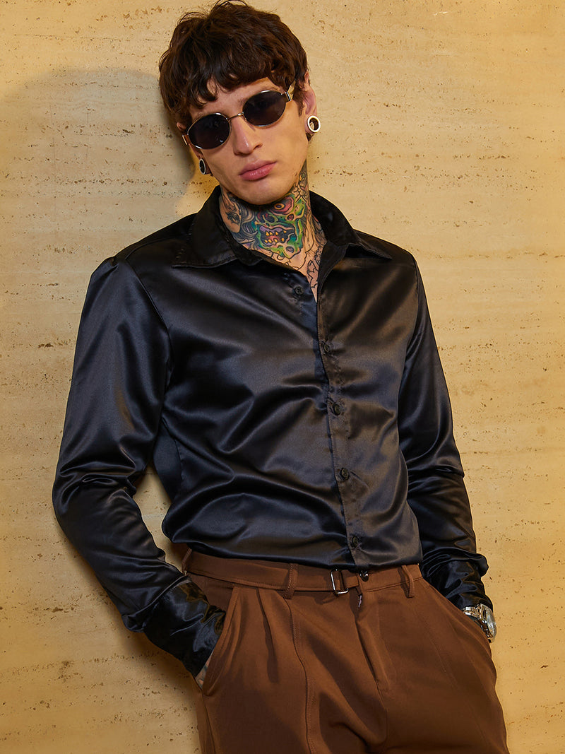 Solid Satin Shirt
