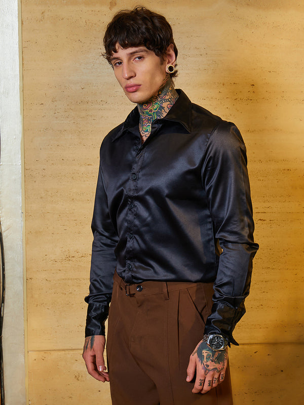 Solid Satin Shirt