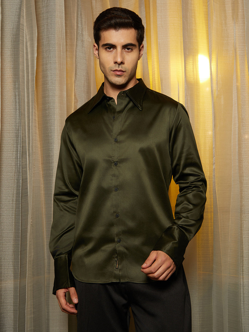 Solid Satin Shirt
