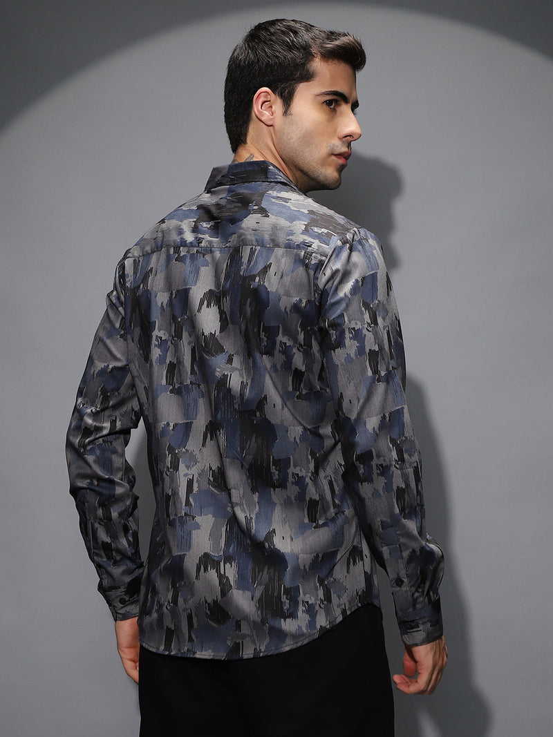 Fray-Stroke Imprint Shirt