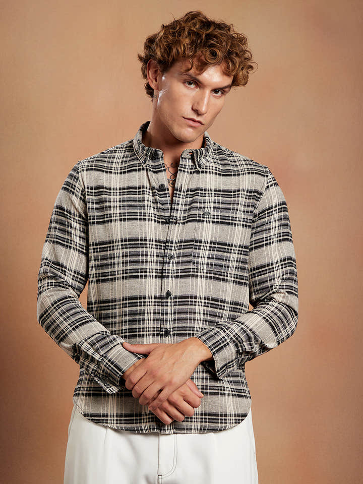 Static-Check Regular Shirt