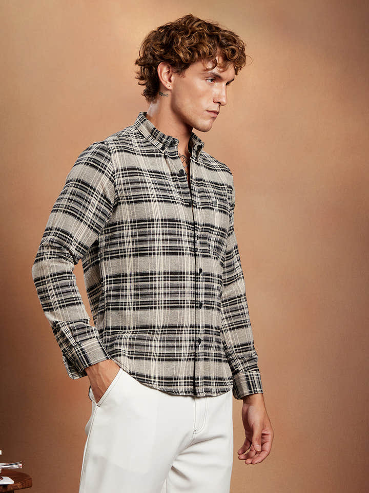 Static-Check Regular Shirt