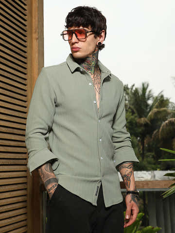 Rope-Textured Shirt