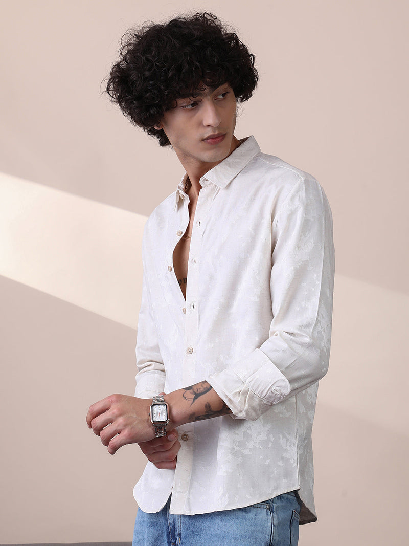 Splatter Self-Texture Shirt