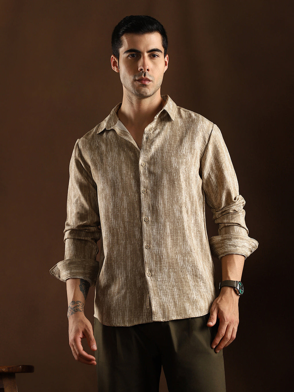 Distortion-Weave Shirt