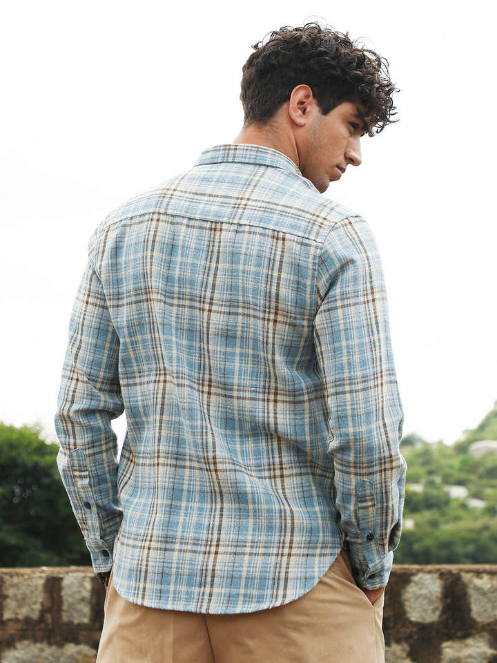 Tartan-Woven Regular Shirt