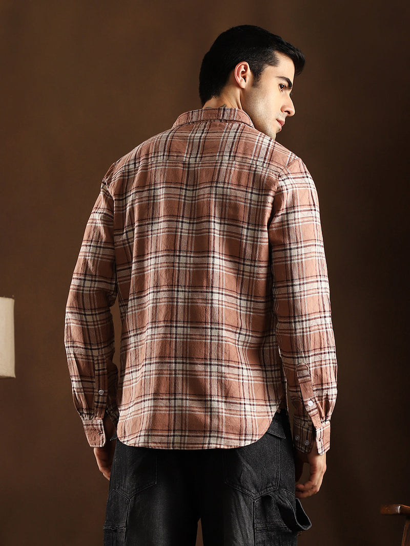 Tactile-Check Regular Shirt