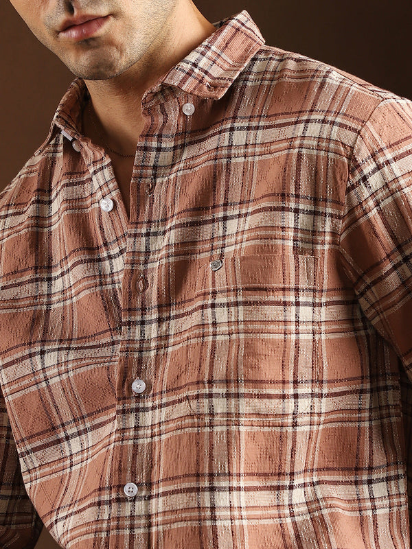 Tactile-Check Regular Shirt