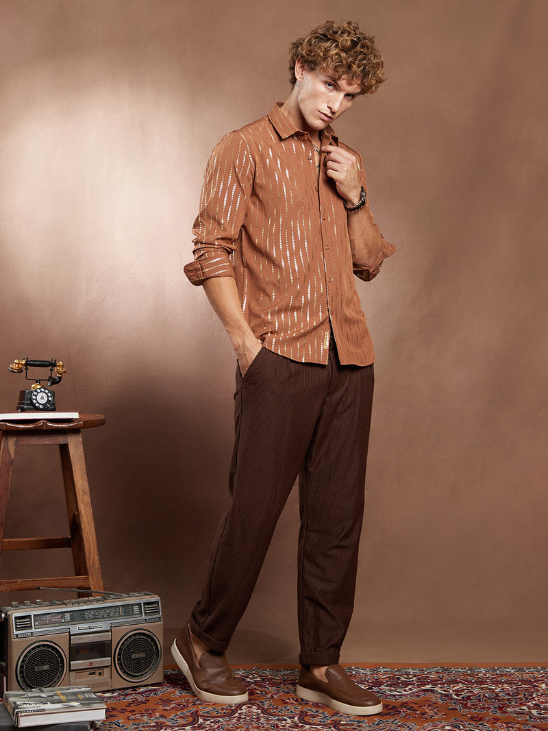Metallic-Vined Shirt