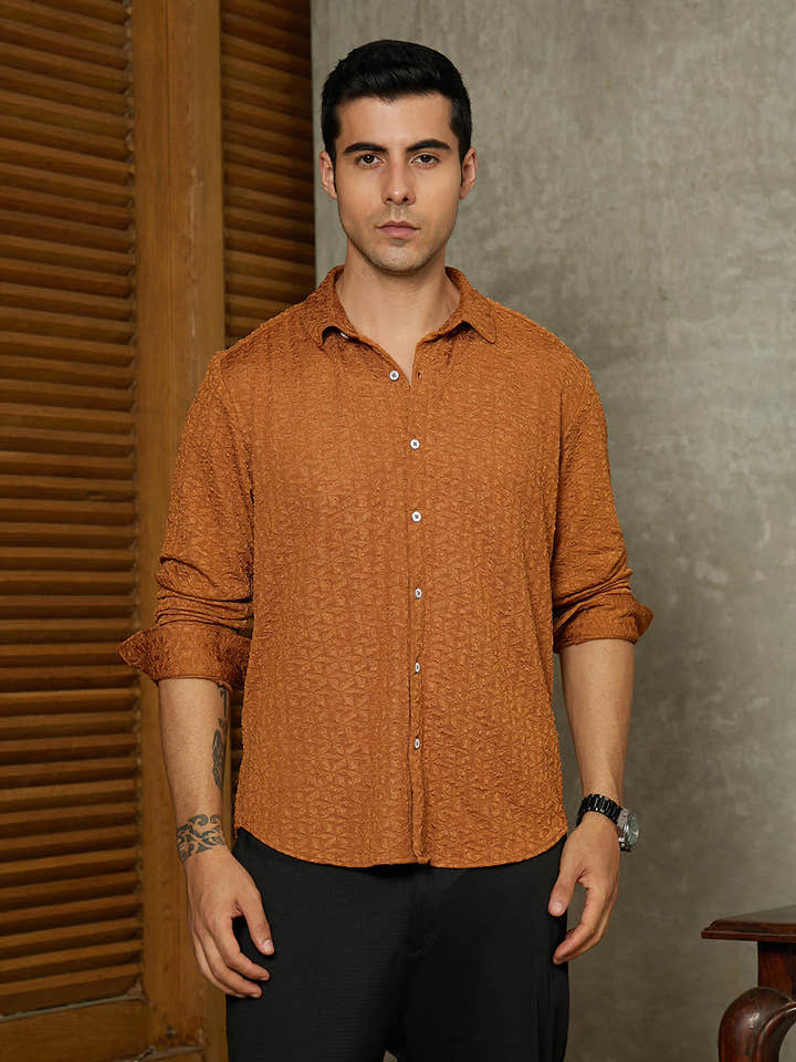 Bloom-Textured Shirt