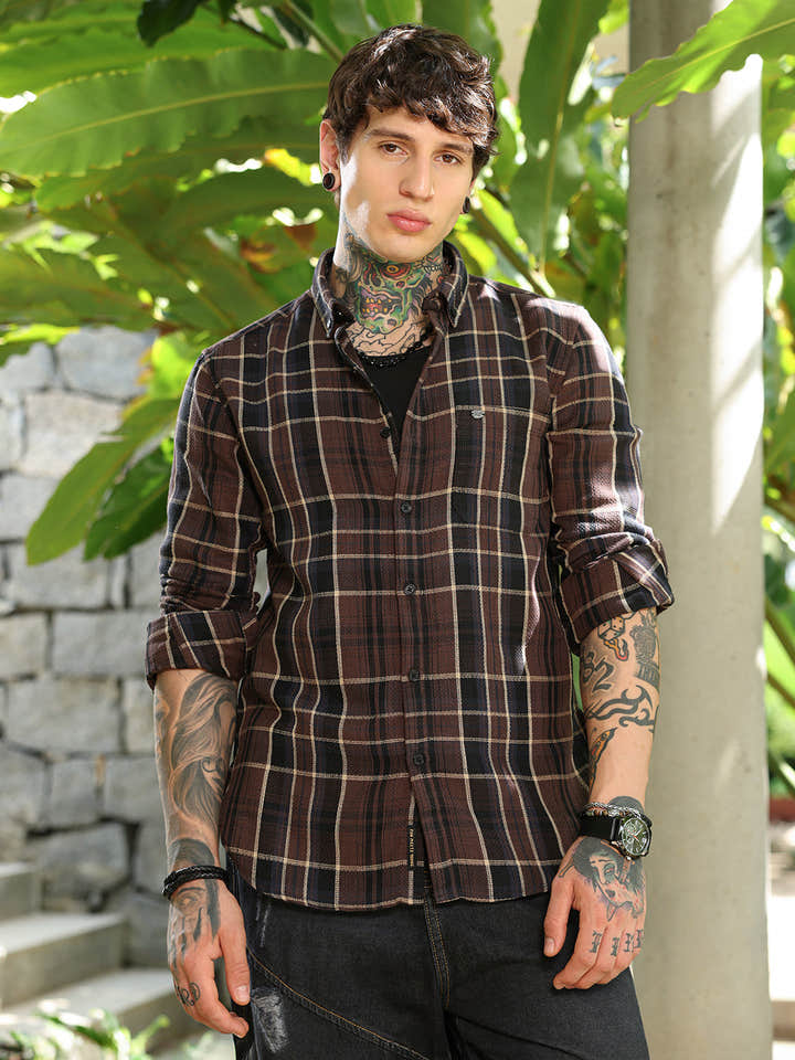 Tartan-Plaid Regular Shirt