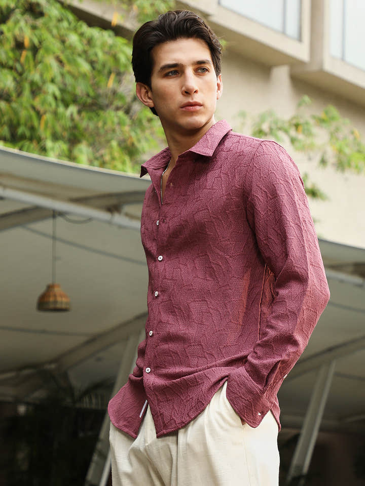 Geo-Abstract Jacquard Shirt