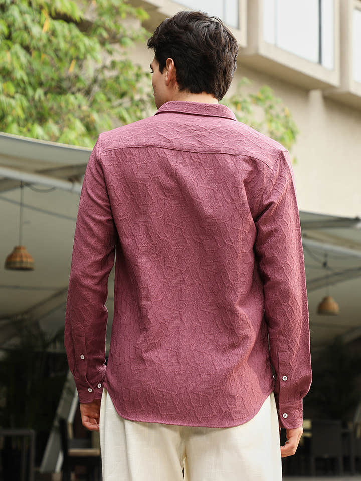 Geo-Abstract Jacquard Shirt