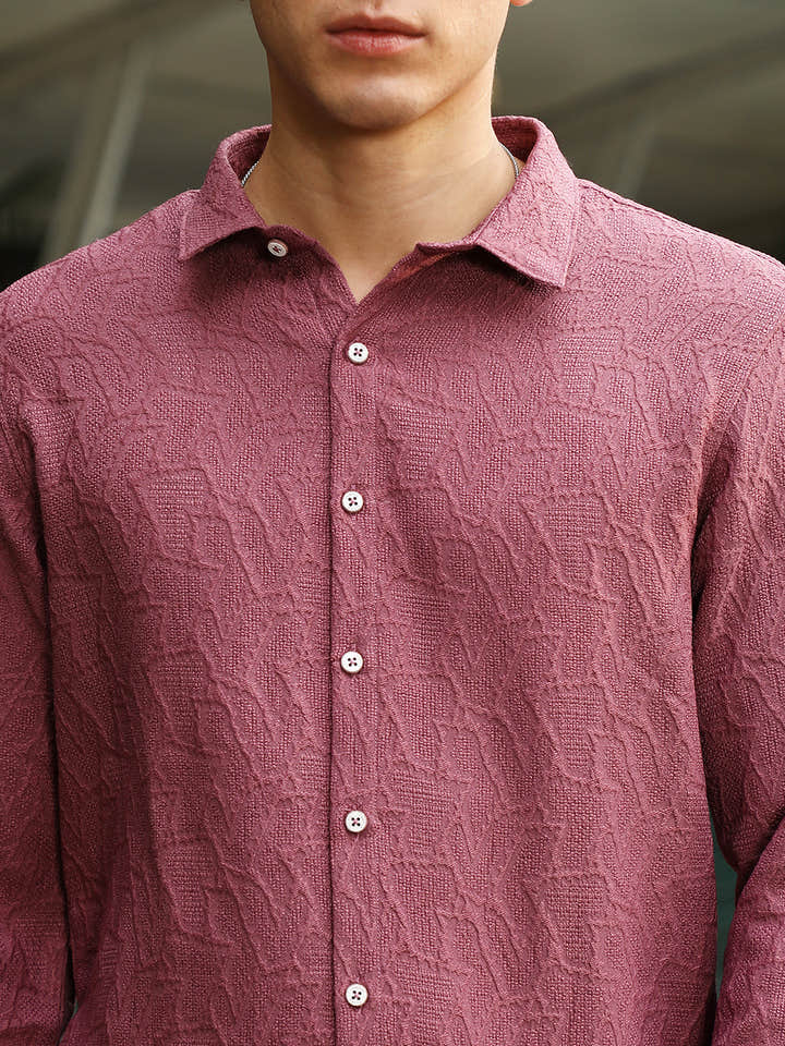 Geo-Abstract Jacquard Shirt