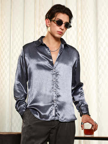 Solid Satin Shirt
