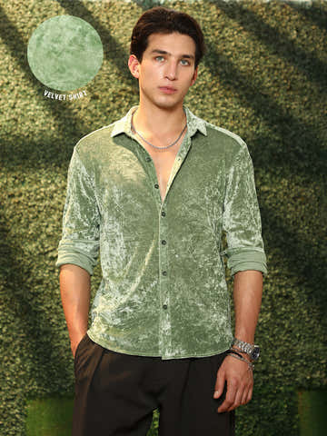 Solid Velvet Shirt