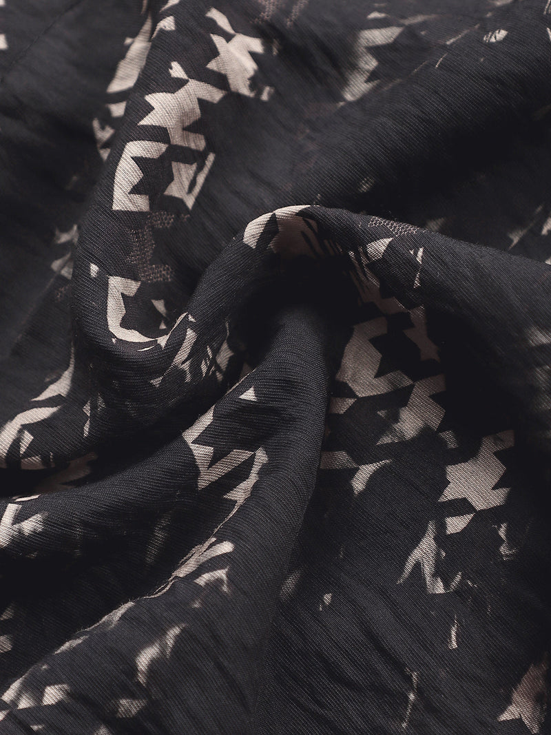 Grazed-Houndstooth Imprint Shirt