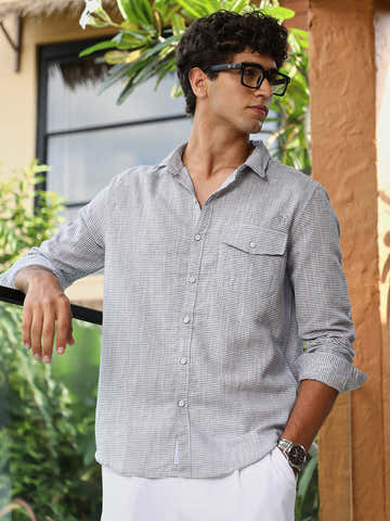 Candy-Stripe Jacquard Shirt