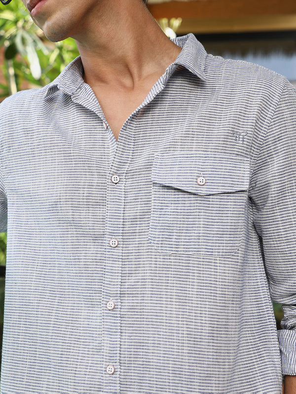 Candy-Stripe Jacquard Shirt