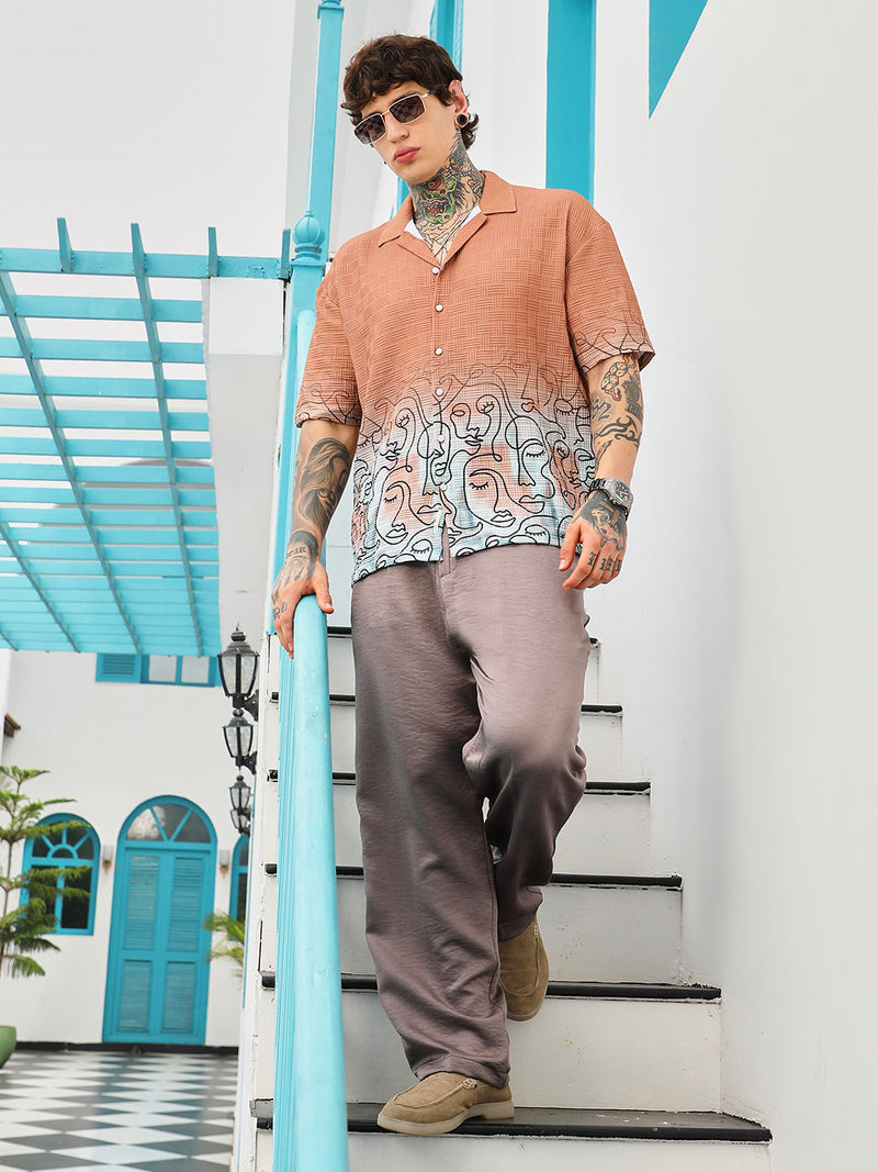 Faces-Ombre Oversized Shirt