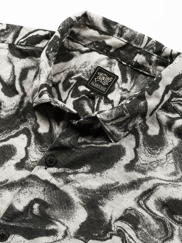 Fluid-Marble Textured Shirt