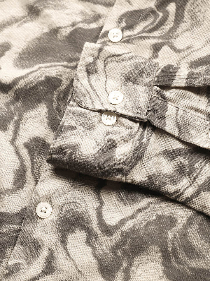 Fluid-Marble Textured Shirt