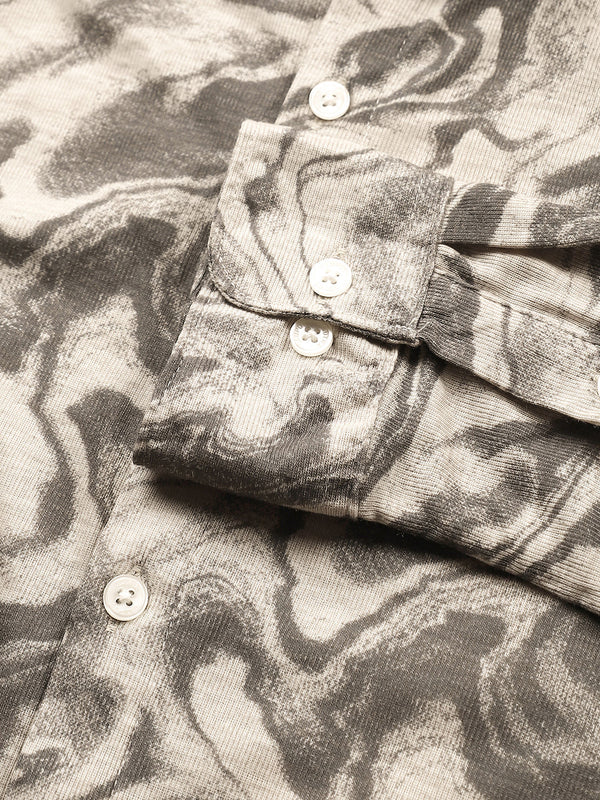 Fluid-Marble Textured Shirt