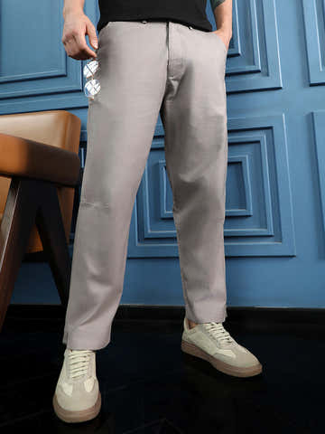 Linen-Blend Chino Trousers